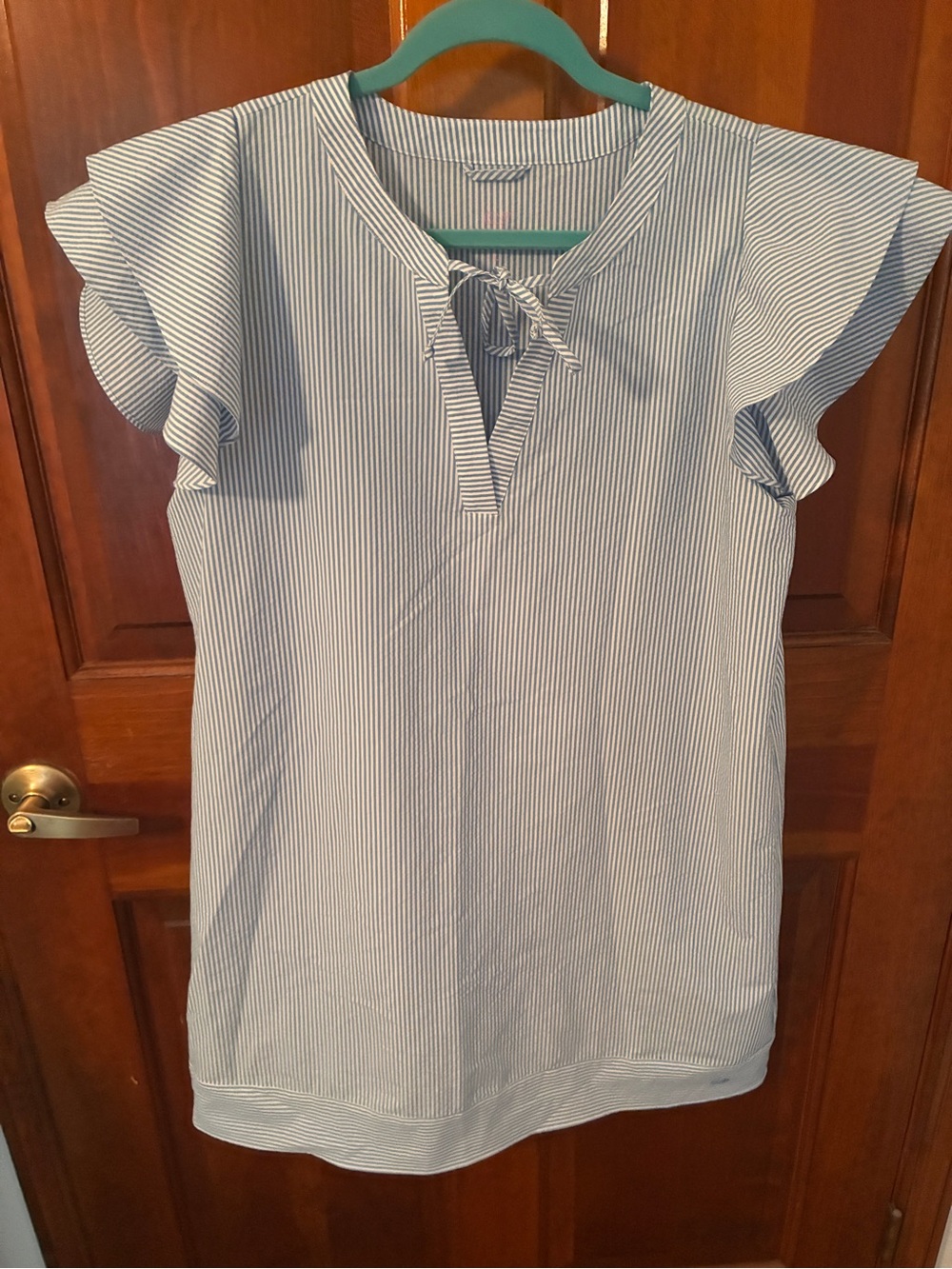 Vineyard Vines Harbor Flutter Tunic Dress - performance seersucker - Large